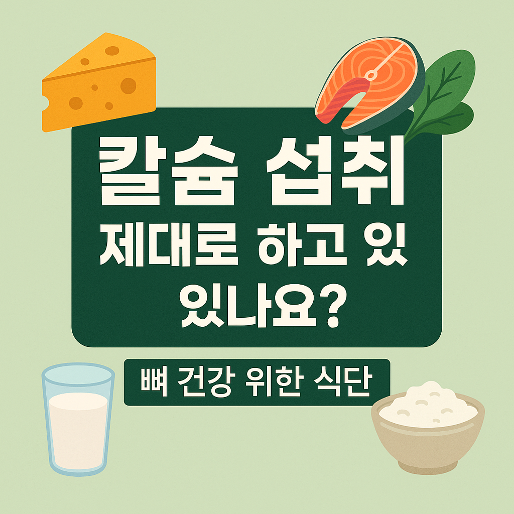 칼슘 섭취 제대로 하고 있나요? 뼈 건강 위한 식단