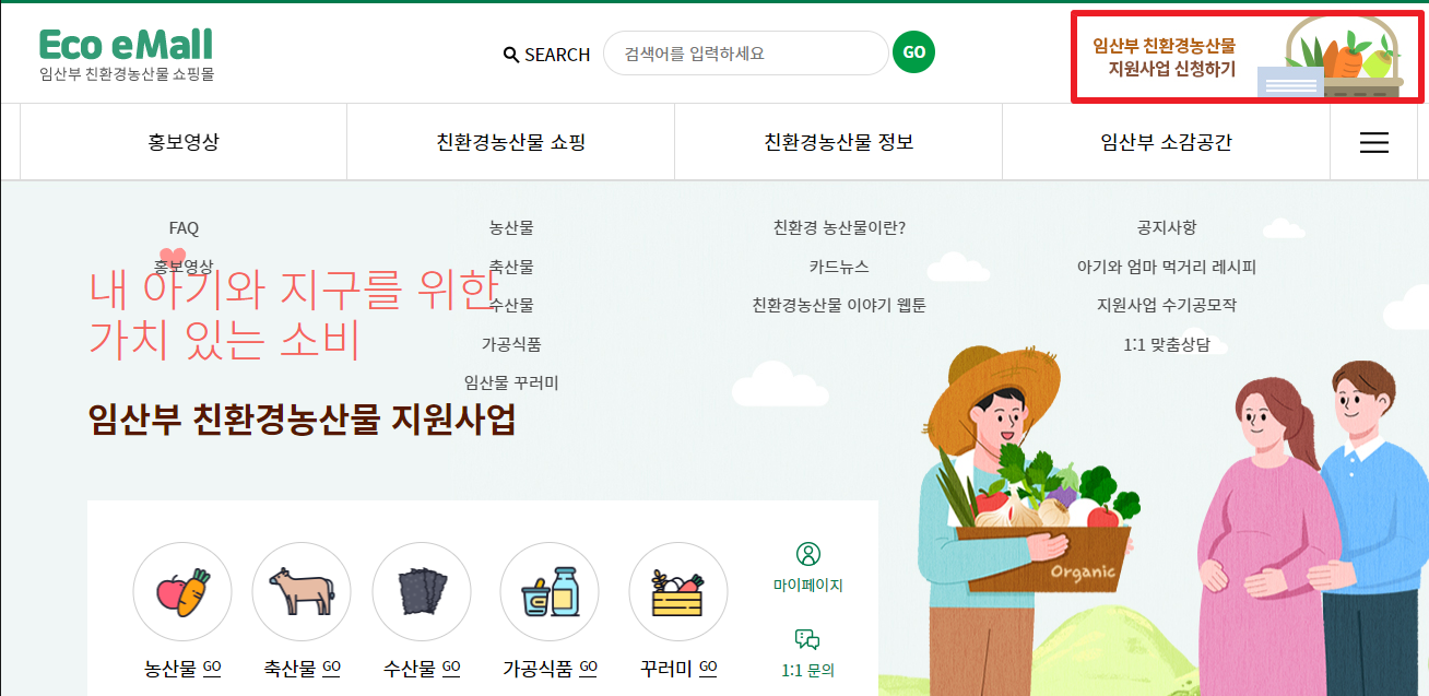 임산부 친환경농산물꾸러미