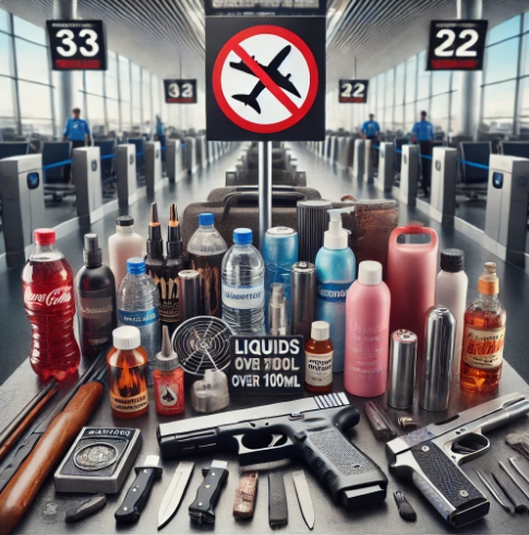 기내 반입 금지 (액체류) 설명 이미지