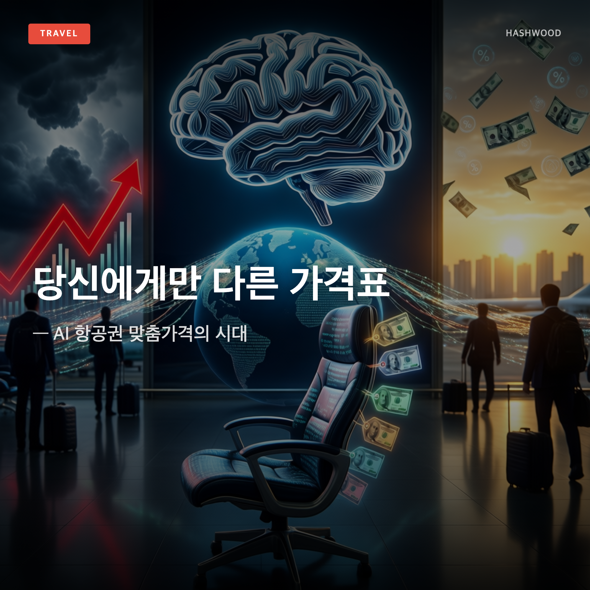 그림: 당신에게만 다른 가격표 — — AI 항공권 맞춤가격의 시대