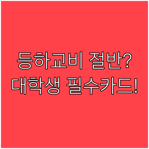 등하교 고정 지출 줄여주는 대학생 라..