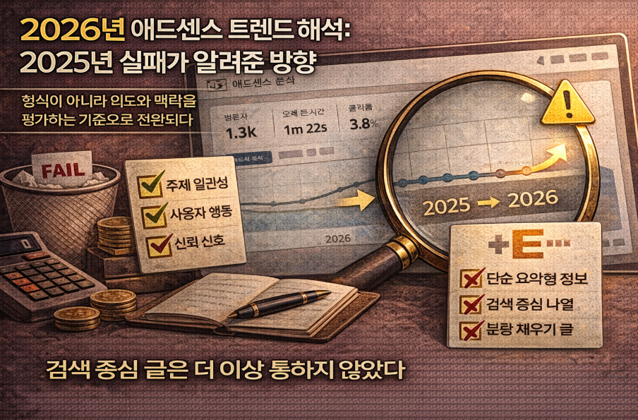 애드센스 심사 기준에서 글 수보다 블로그 전체 구조와 콘텐츠 연결성이 중요해졌음을 설명하는 이미지