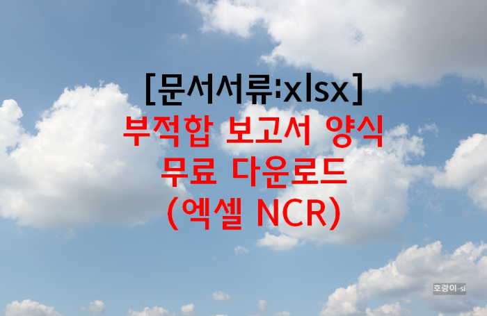 부적합 보고서 양식