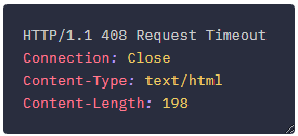 408 Request Timeout