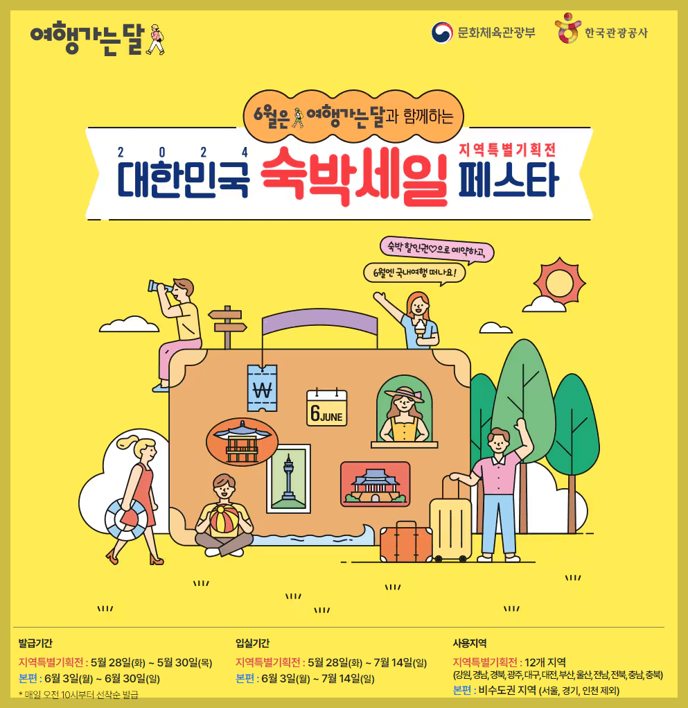 2024 6월 여행가는달 숙박 할인혜택