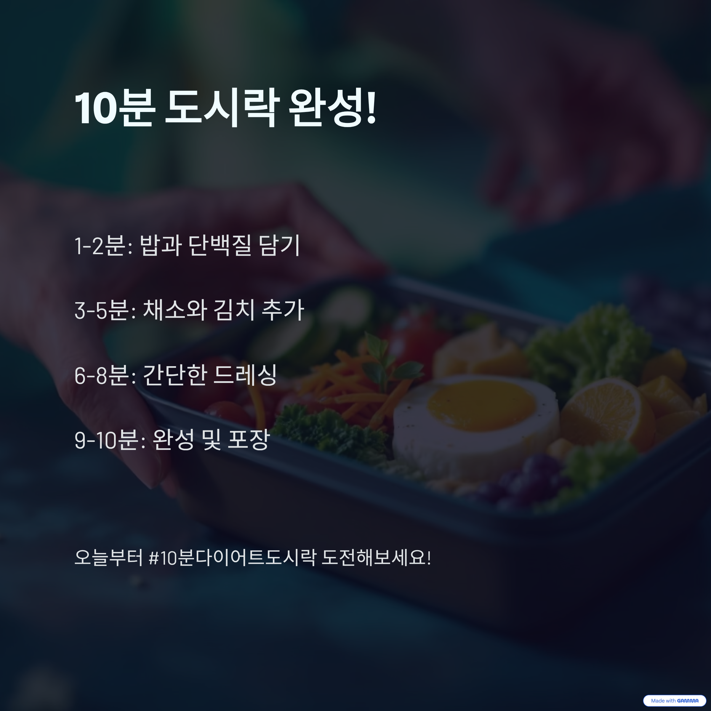 10분 도시락 완성