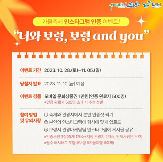  보령 김축제 이벤트