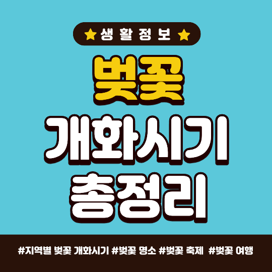 지역별 벚꽃 개화시기