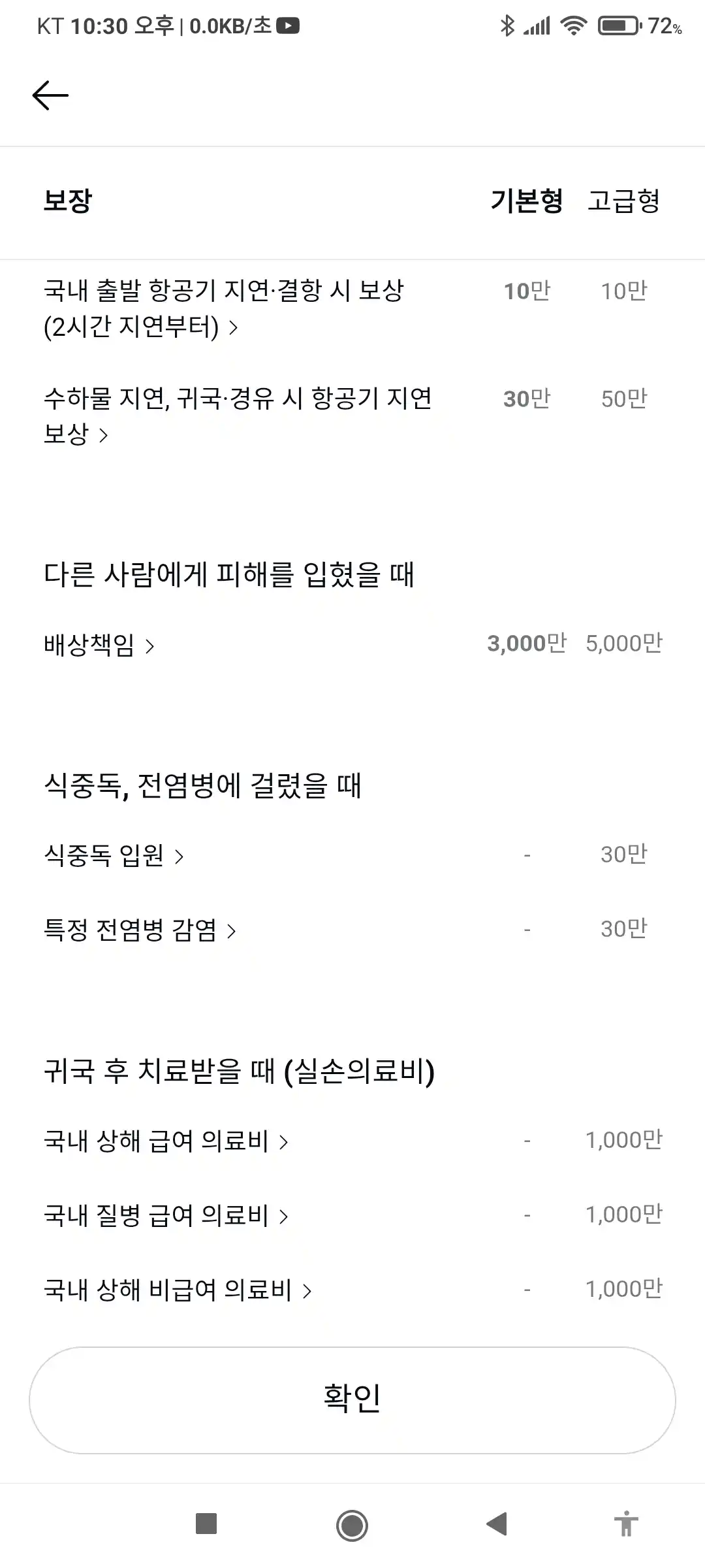 고급형 보장