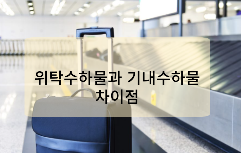 위탁수하물과 기내수하물 차이점