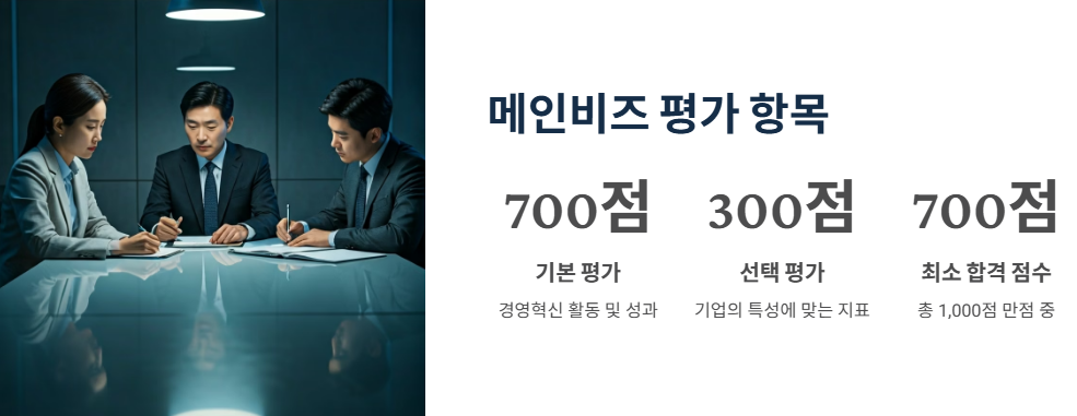 메인비즈 인증 평가 절차 및 기준