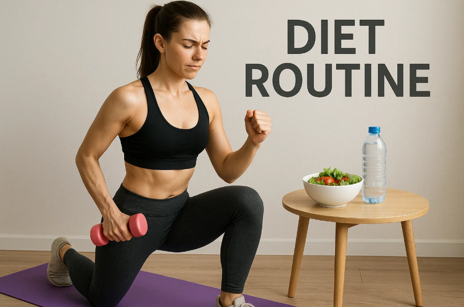 홈트레이닝 하는 사진