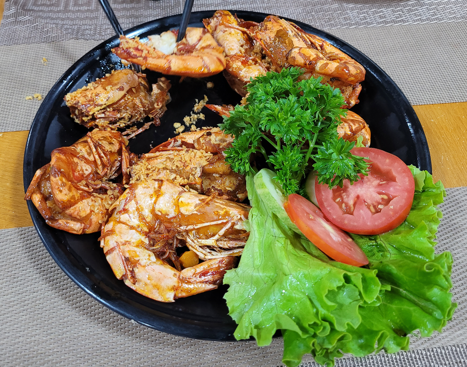 깜란-타오티엔-갈릭-새우-사진