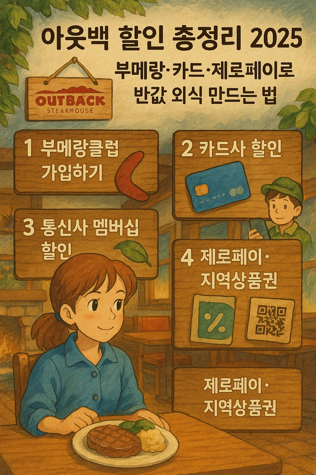 아웃백 할인 총정리 2025