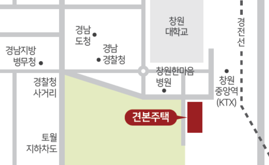 힐스테이트 창원 더퍼스트 모델하우스 위치 지도