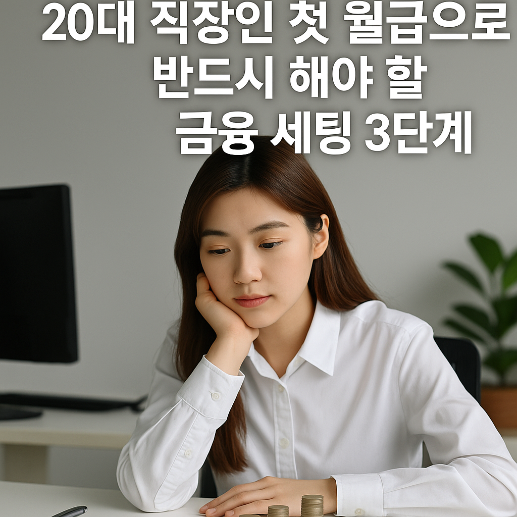 20대 직장인 첫 월급으로 해야 할 금융 세팅 3단계