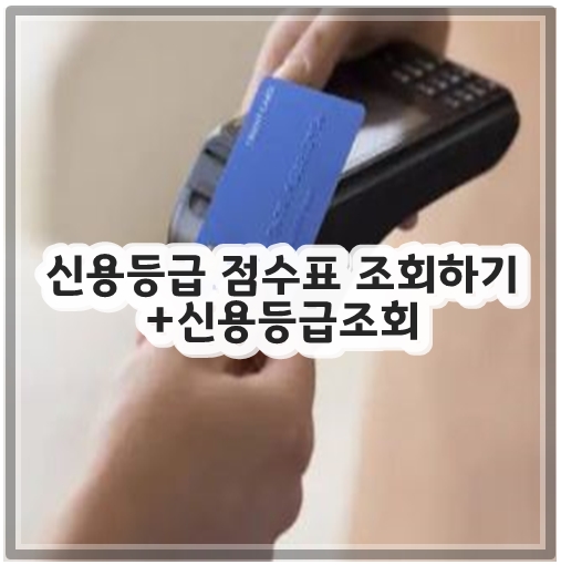 신용등급 점수표 조회하기 +신용등급조회