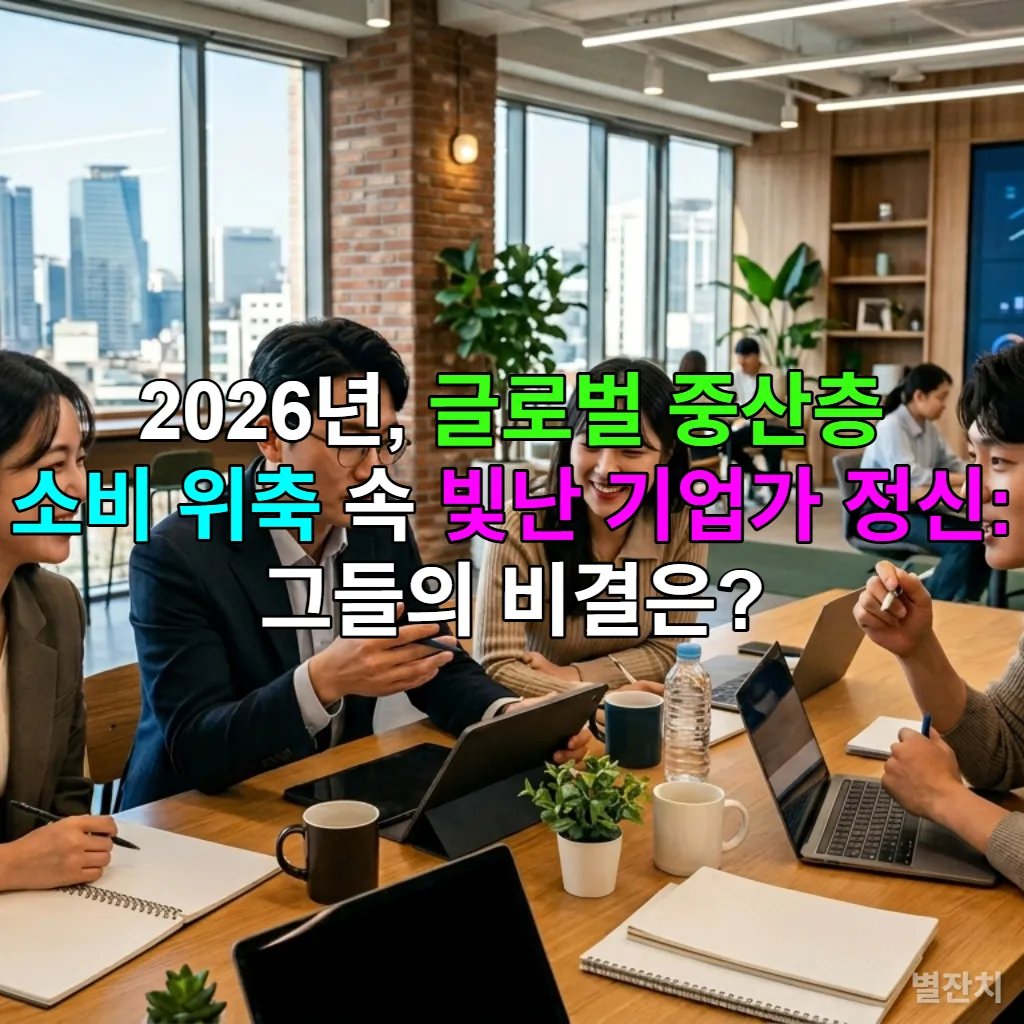 2026년 글로벌 중산층 소비 위축 속에서도 혁신적인 아이디어로 성공을 이끄는 한국 기업가들의 모습