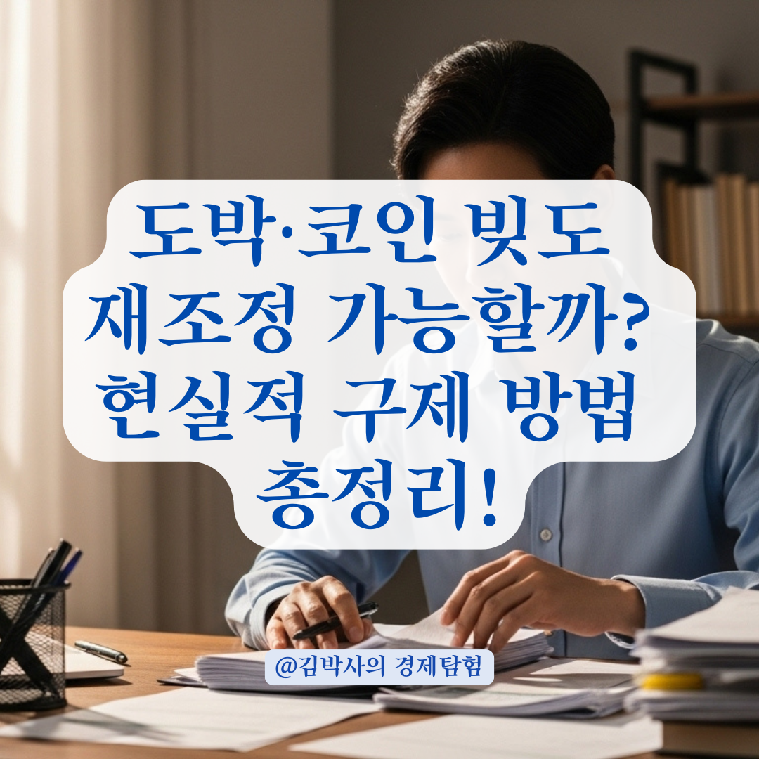 도박&middot;코인으로 다시 빚이 늘었다면, 재조정 신청으로 숨통 틀 수 있을까?
