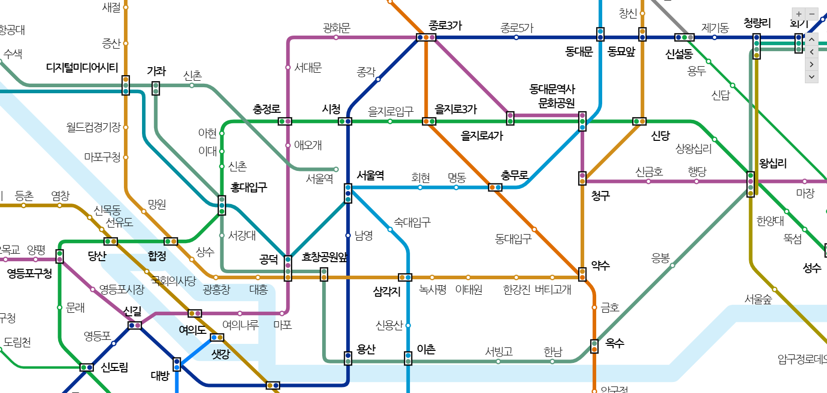 서울 지하철 노선도 크게보기