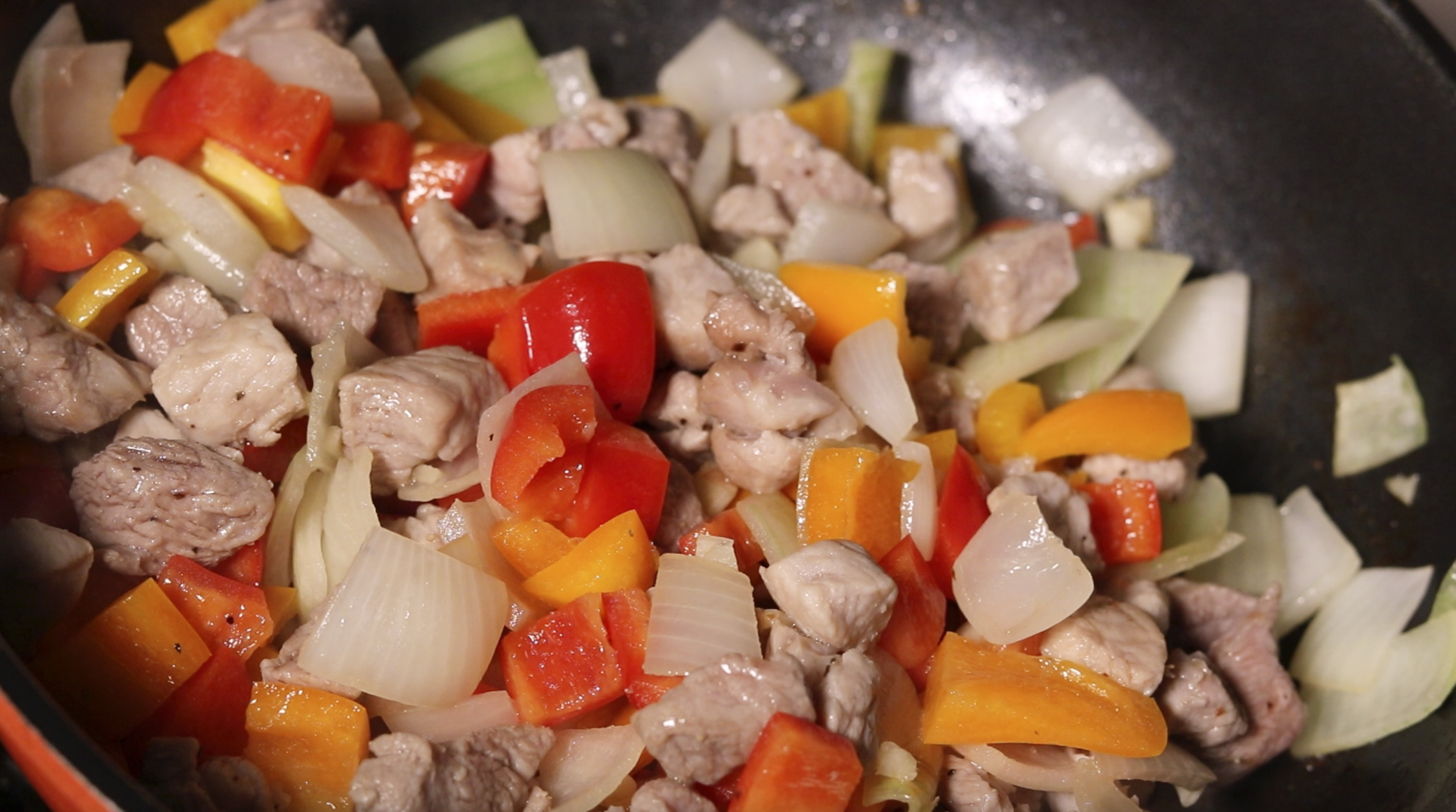 야채 고기 볶기