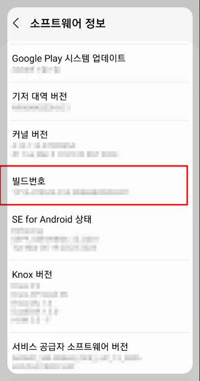 갤럭시 개발자모드 활성화방법