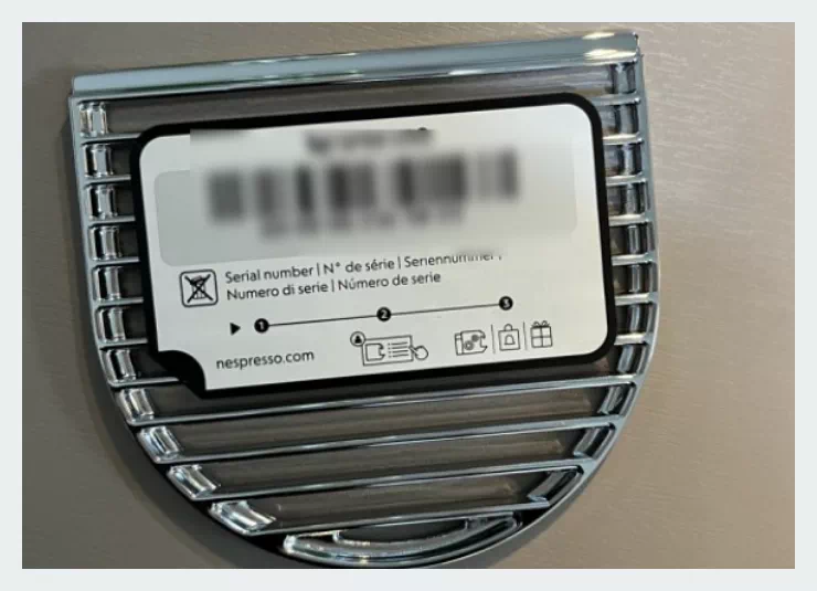 네스프레소 시리얼넘버
