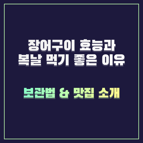 장어구이 효능과 복날 먹기 좋은 이유 (보관법 & 맛집도 소개)