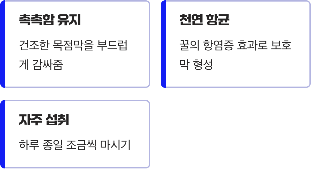 가장 기본이 되는 위로, 따뜻한 물과 꿀