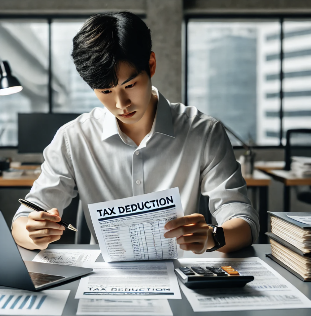 연말정산을 준비하는 근로자