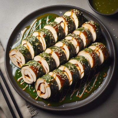 절인 깻잎 닭가슴살 말이