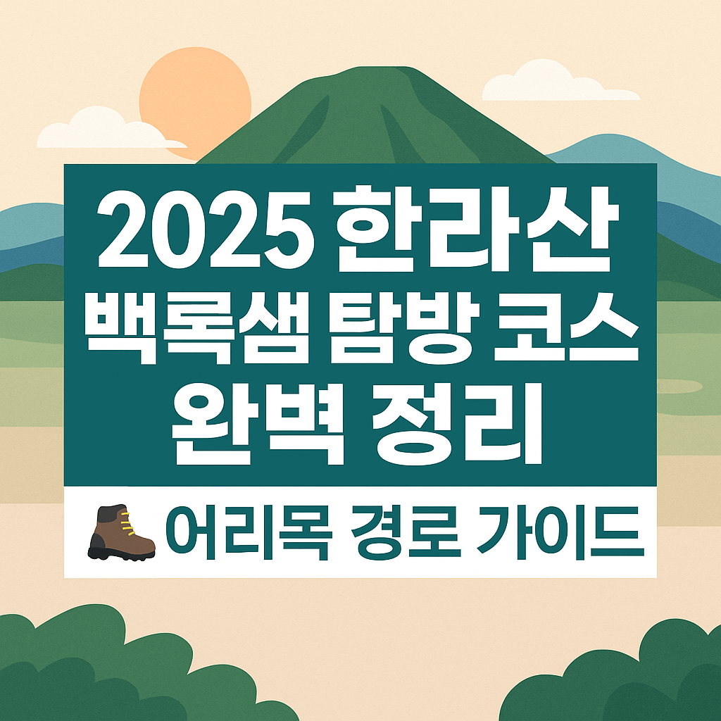 한라산 백록샘 탐방 코스 완벽 정리 🥾 어리목 경로 가이드