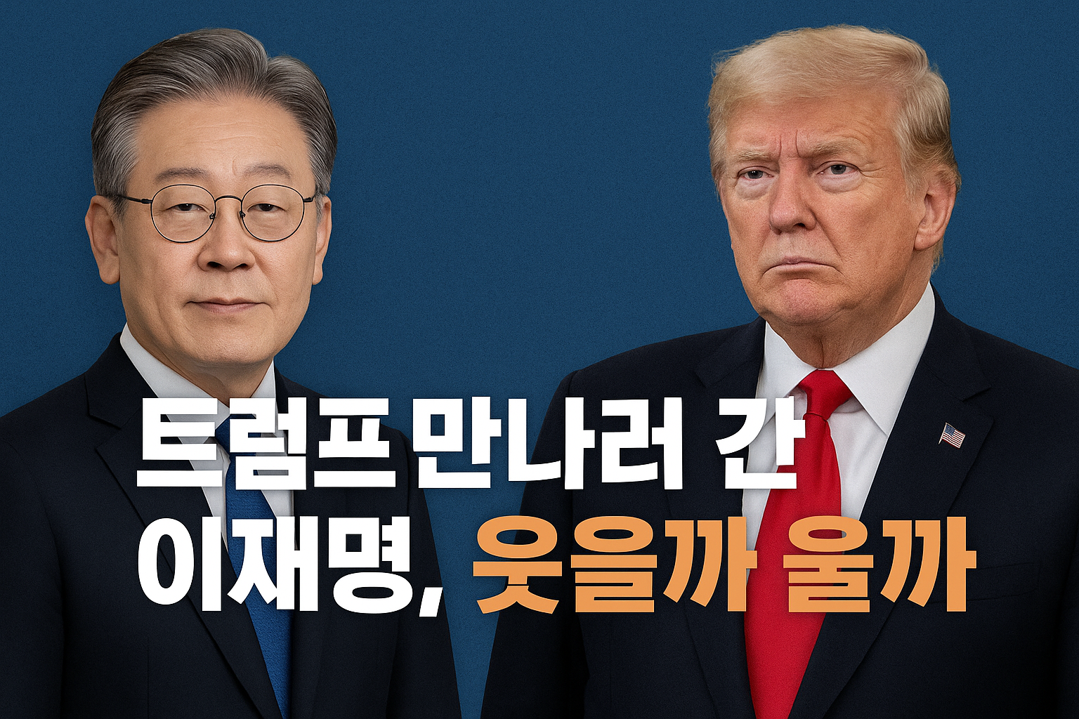 “트럼프 만나러 간 이재명 대통령, 웃을까 울까”