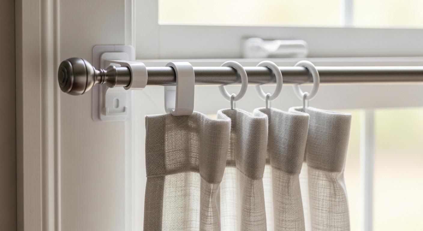 못없는 커튼봉 브라켓