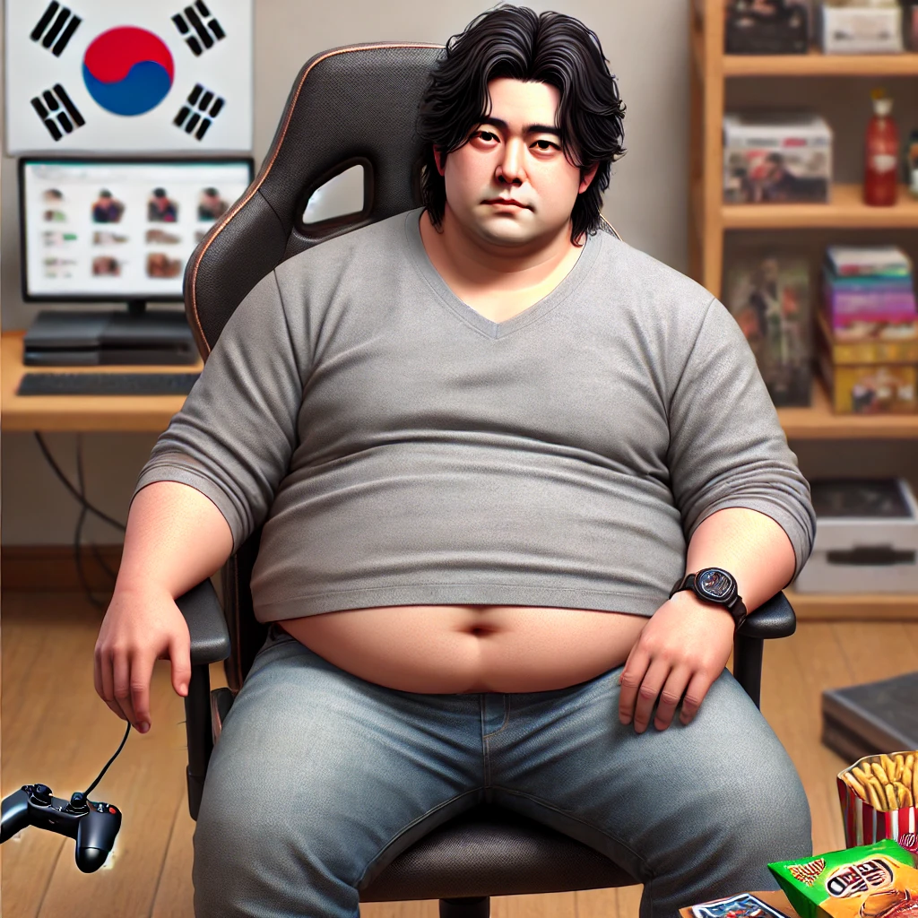 "비만으로 인한 남성 정력 저하와 남성호르몬 감소의 관계를 설명하는 이미지"