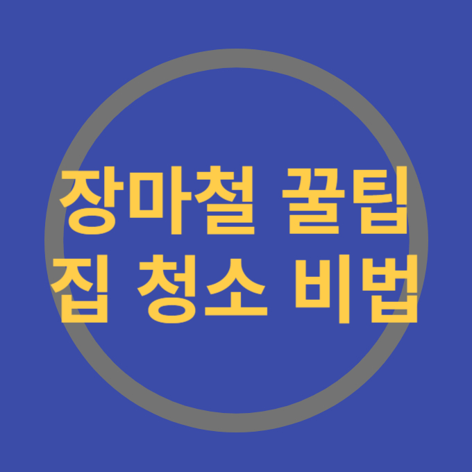장마철꿀팁 청소비법