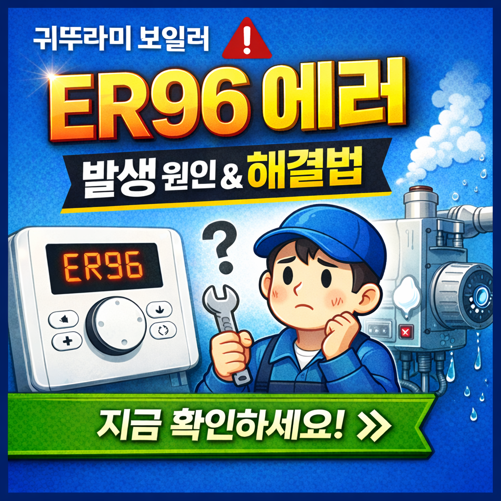 귀뚜라미 보일러 er96 원인 해결방법