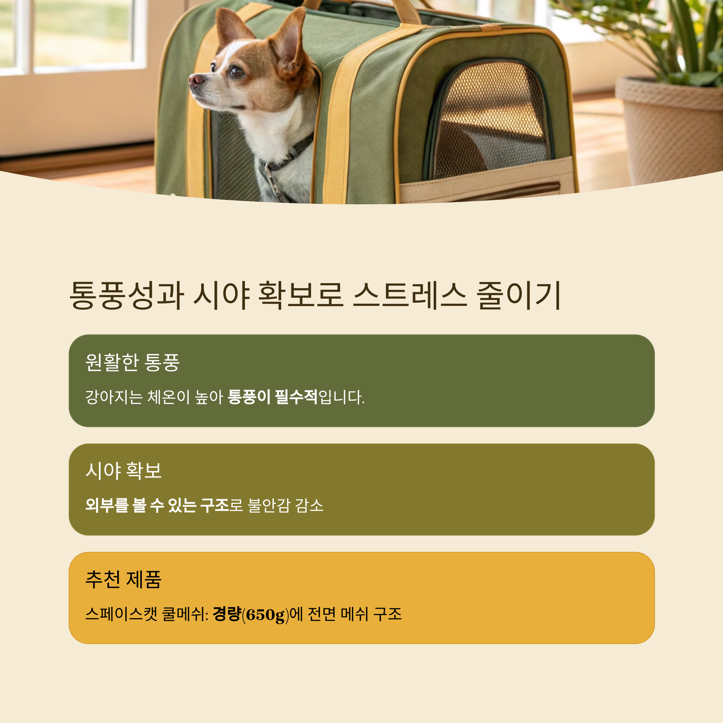 통풍성과 시야 확보로 스트레스 줄이기