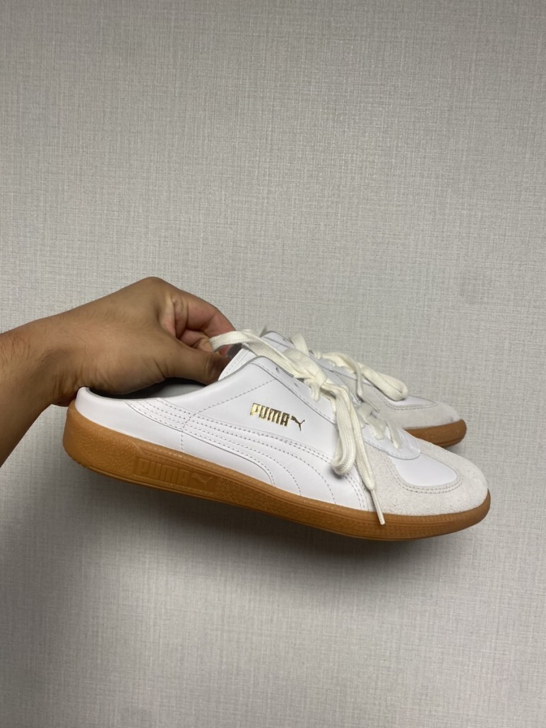 푸마 아미 트레이너 뮬 - 화이트:라이트그레이:검 / 387824-01(Puma Army Trainer Mule - Puma White-Gray Violet-Gum)