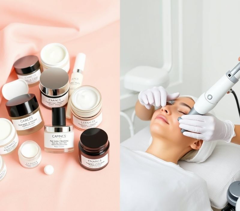 Pore-reducing creams vs treatments - comparison of effects