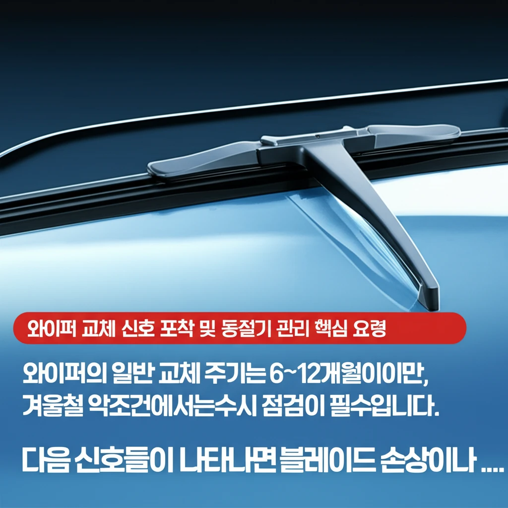 뜨거운 물 절대 금지 와이퍼 해동 시..