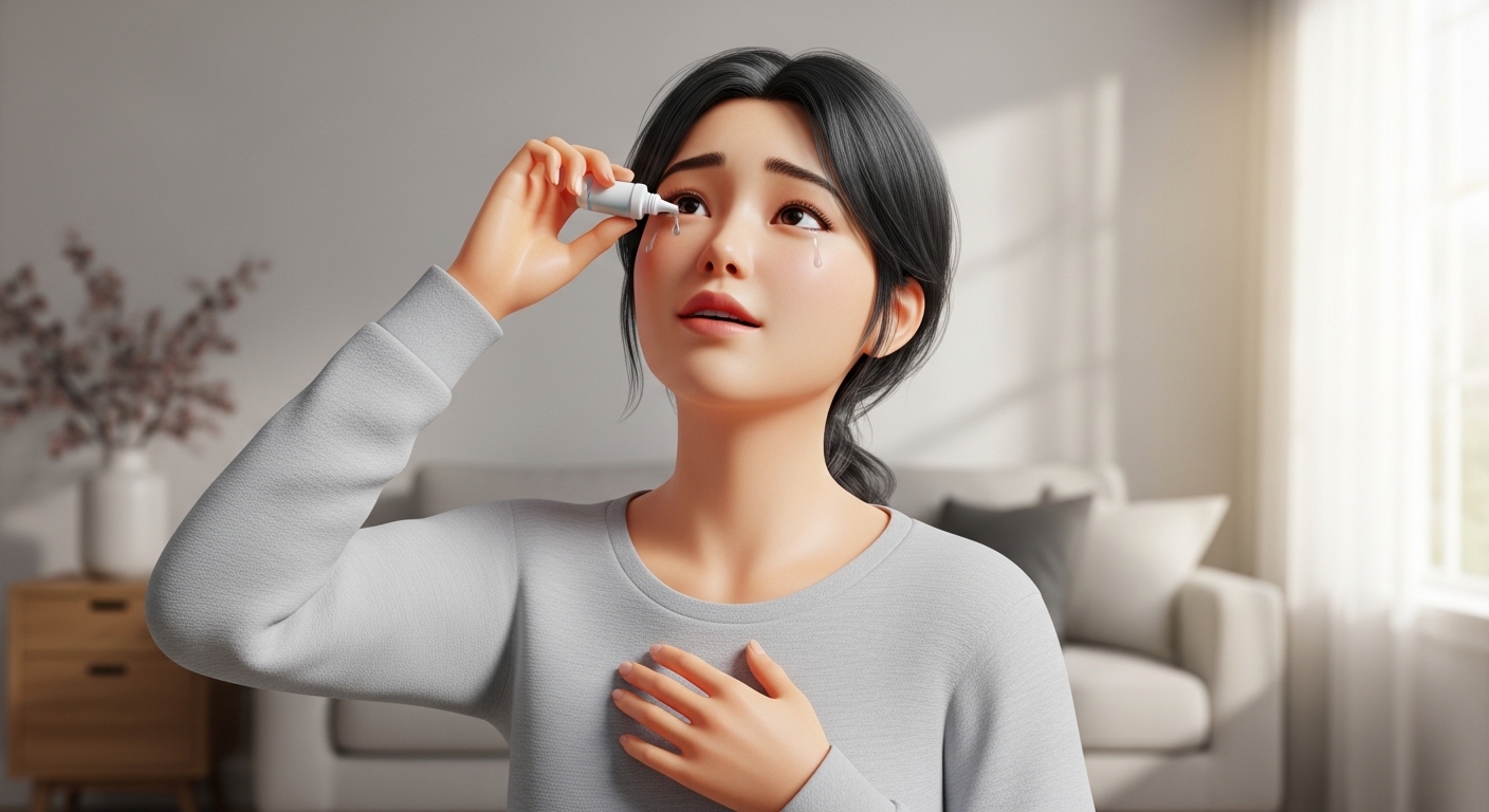 안구건조증, 시력저하