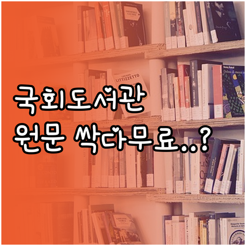국회도서관 원문 서비스 이용 범위와 ..
