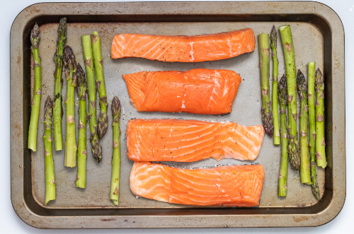 연어구이와 야채구이