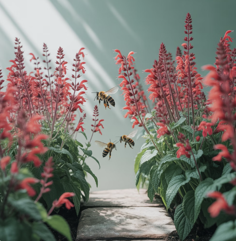 샐비어&amp;#44; 붉은 촛불이 타오르다