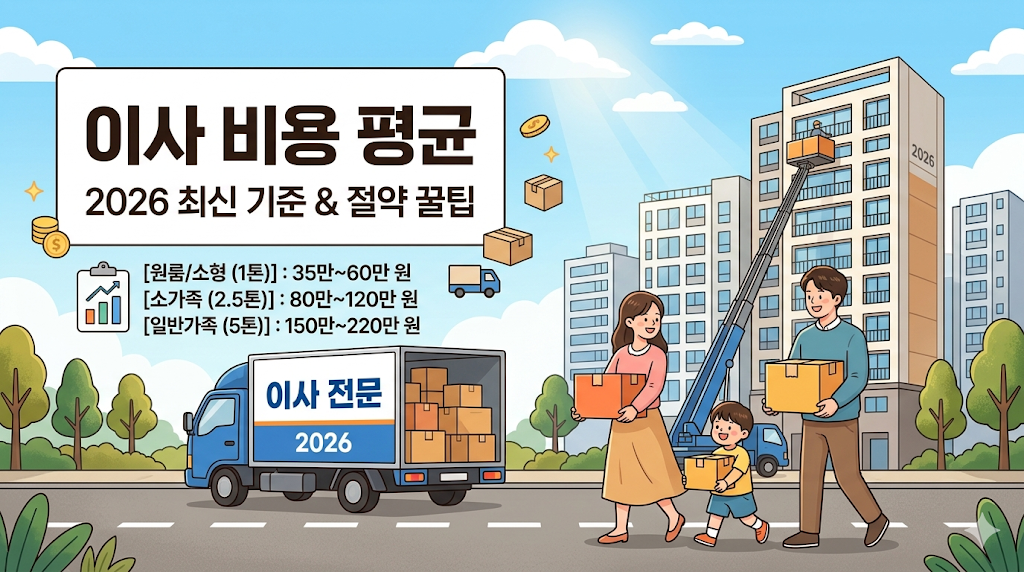 2026 이사 유형별 핵심 비용정리 및 꿀팁