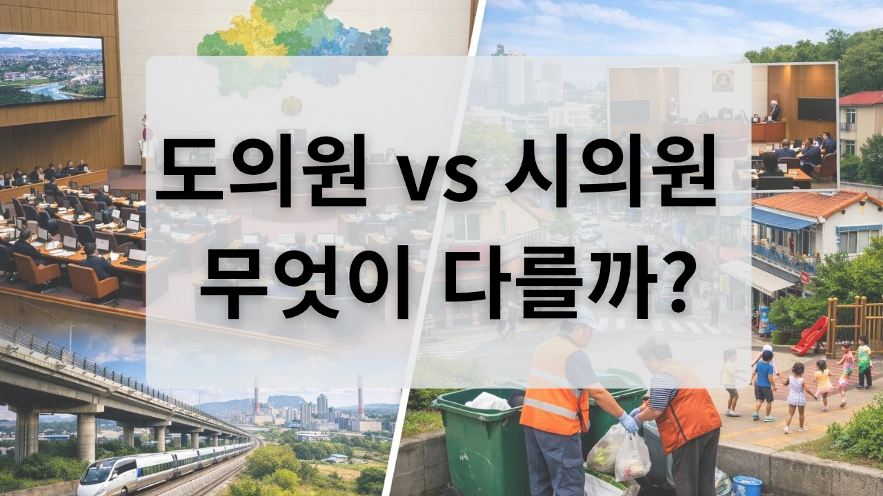 도의원 vs 시의원 무엇이 다를까? 썸네일 이미지