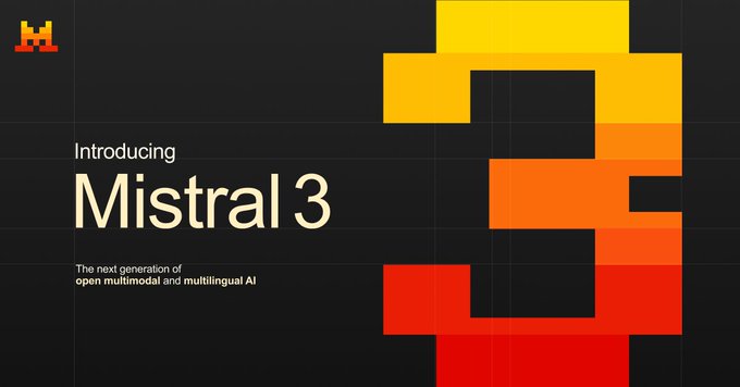 미스트랄 AI, 최신 모델 ‘미스트랄 3’ 전격 공개… “웹 브라우저에서 실행”