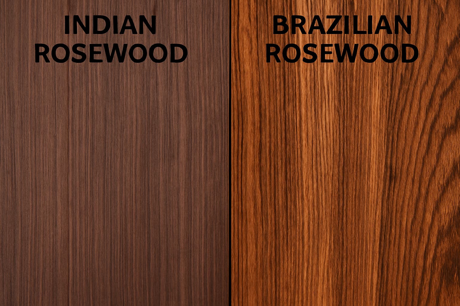 측후판 목재 인디언 로즈우드와 브라질리안 로즈우드의 비교