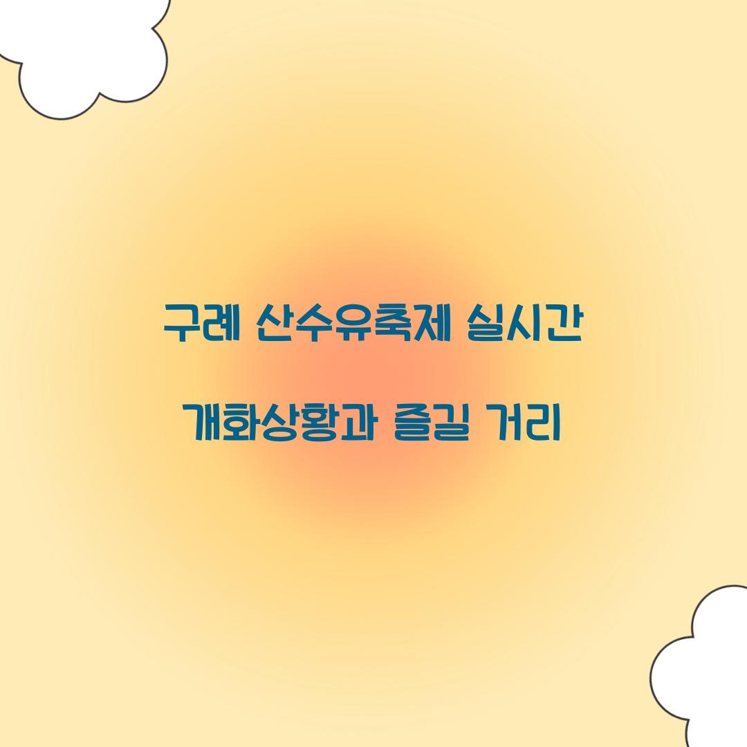 구례 산수유축제